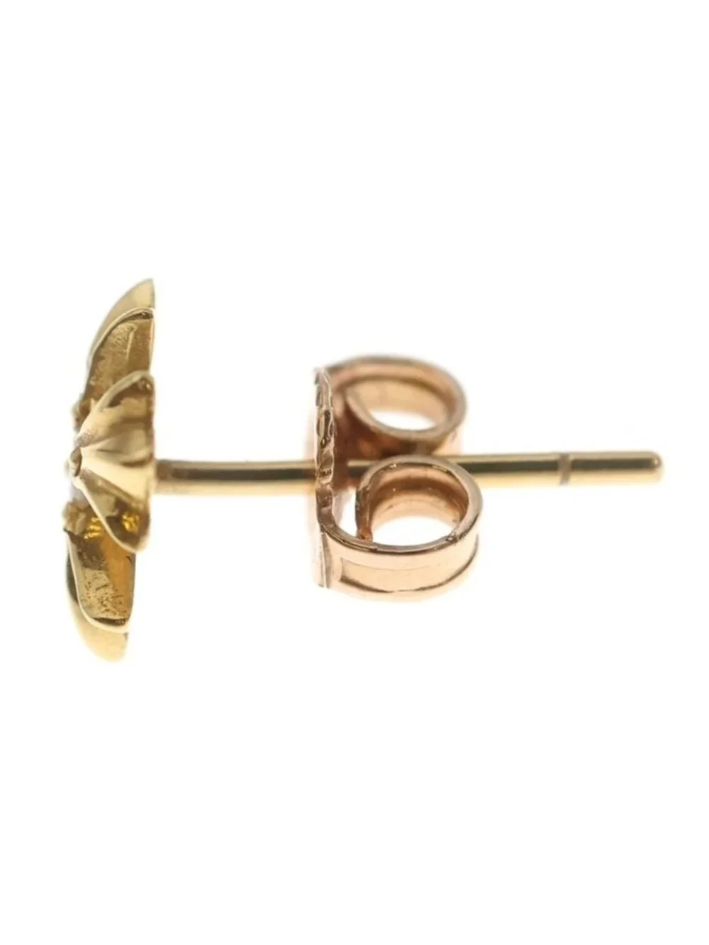 Chrome Hearts 22k CH Plus Stud Earrings Gold